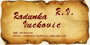 Radunka Vučković vizit kartica